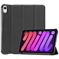 Black Leather V2 Folio Case with Smart Cover (iPad Mini 6 2021)