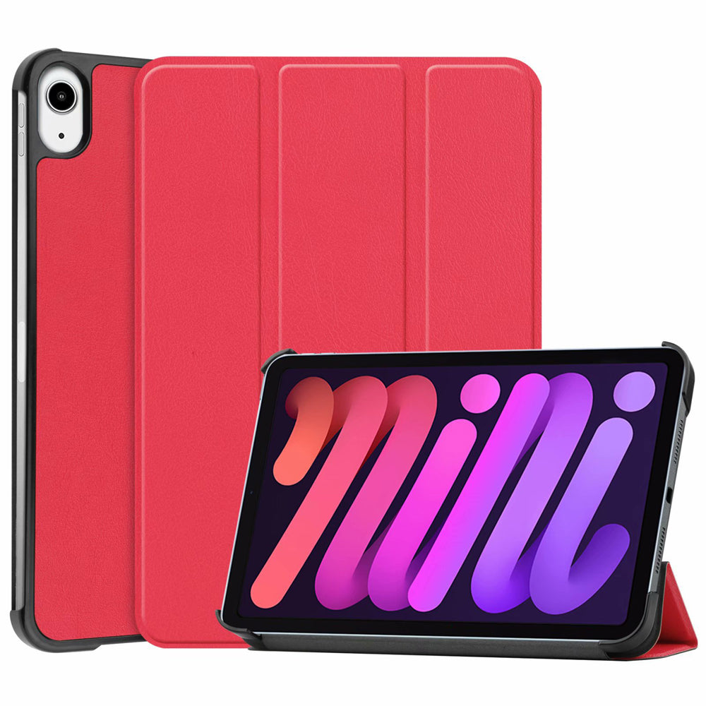 Red Leather Folio Case with Smart Cover (iPad Mini 6 / Mini 7)