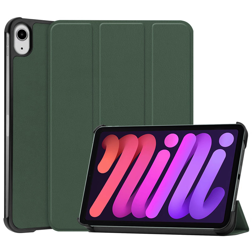 Forest Green Leather Folio Case with Smart Cover (iPad Mini 6 / Mini 7)