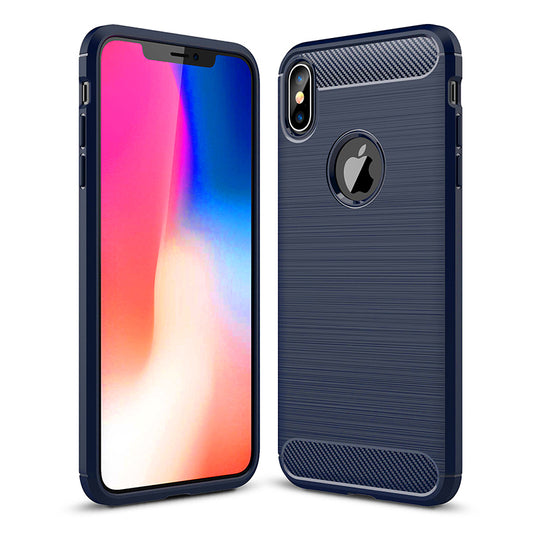 Navy Brushed Metal Case (iPhone XS Max)