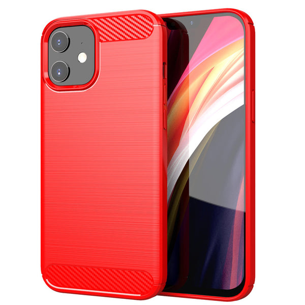 Red Brushed Metal Case (iPhone 12 Mini)
