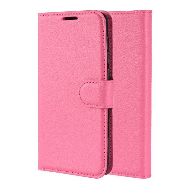 Fuchsia Leather Wallet Case (iPhone 12 Pro Max)