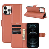 Brown Leather Wallet Case (iPhone 12 Pro Max)