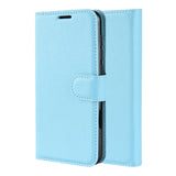 Light Blue Leather Wallet Case (iPhone 12 Pro Max)