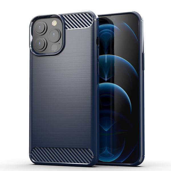 Navy Brushed Metal Case (iPhone 13 Pro Max)