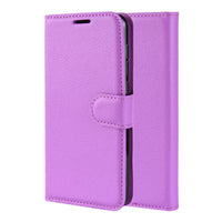 Purple Leather Wallet Case (iPhone 13 Pro Max)