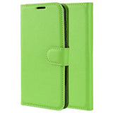 Lime Green Leather Wallet Case (iPhone 13 Pro Max)