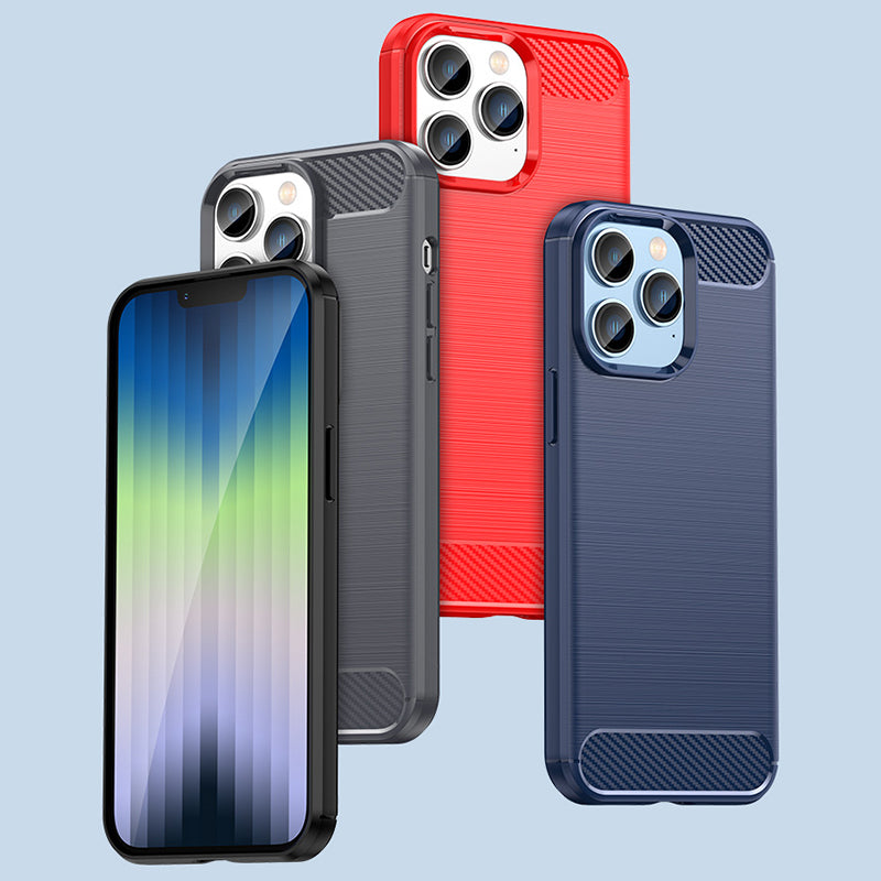 Red Brushed Metal Case (iPhone 14 Pro Max)